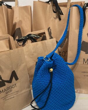 Borsa a secchiello blu