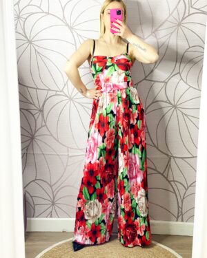 Jumpsuit rose rosse